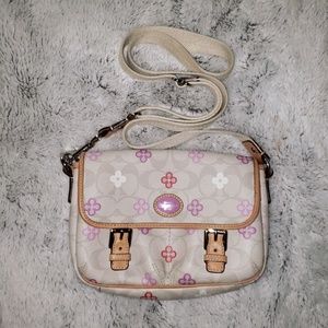 COACH Crossbody  floral design signature canvas!
